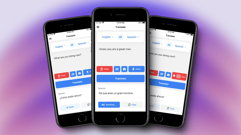 Smart Translate App Mockup